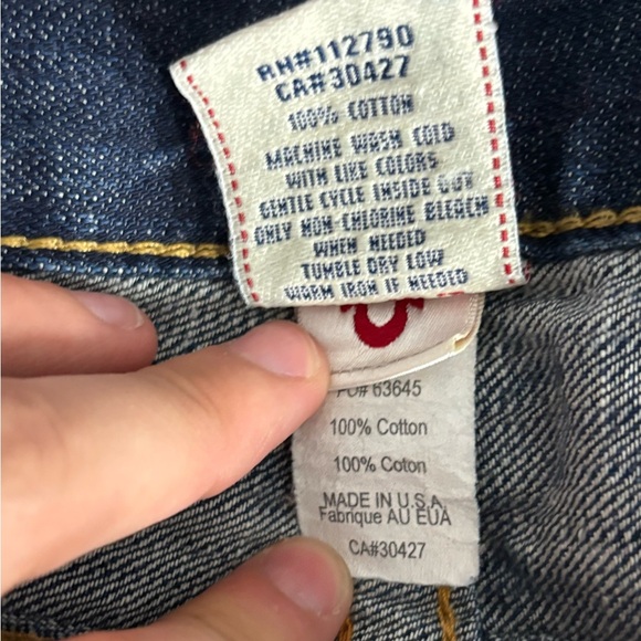 True Religion Y2K Joey World Tour low rise blue Twisted Seam bootcut Jeans 32x30 - Picture 4 of 16